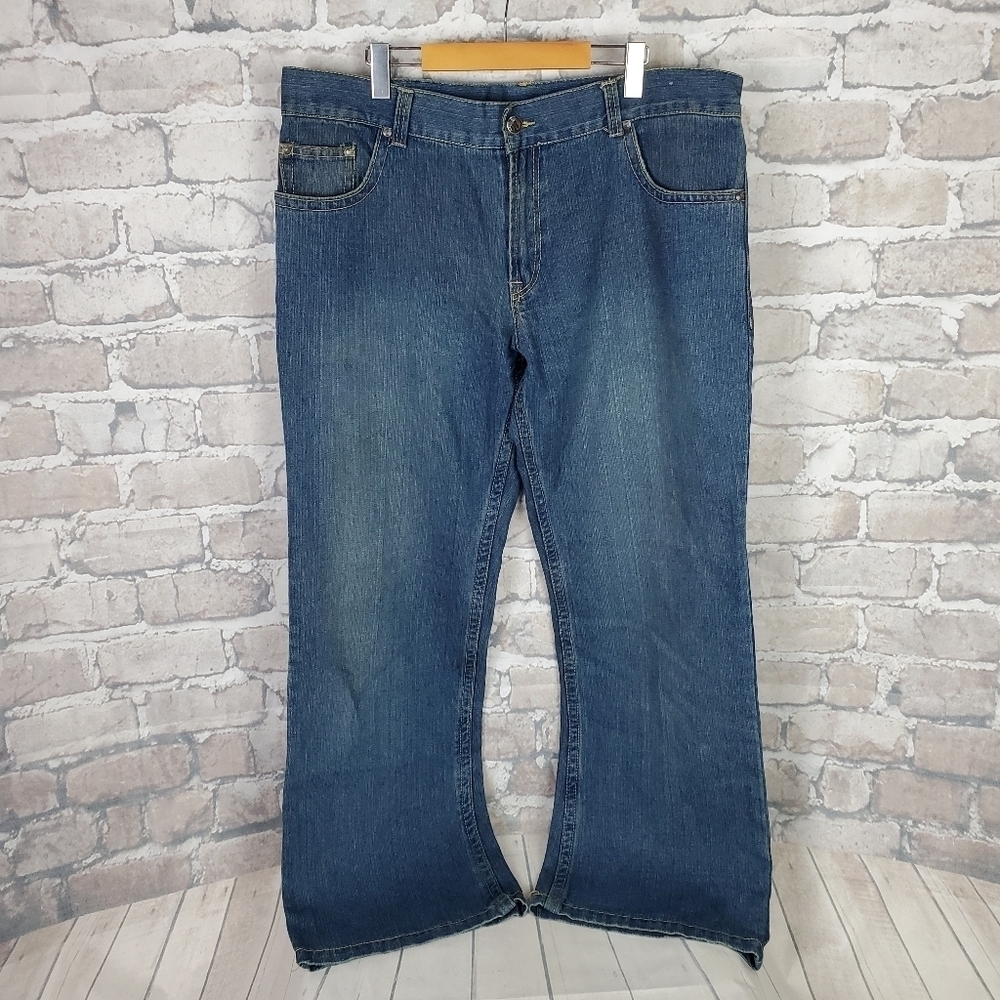 Vintage 90s Wide Leg Jeans 38W x 32L Hip Hop Y2K Streetwear
